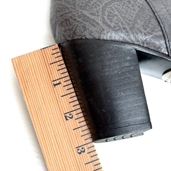 Ugg Ashur 5760 Boots Womens EU 38 US 7 Gray Crinkled Leather Knee High Boho - Picture 12 of 16